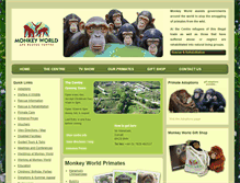 Tablet Screenshot of monkeyworld.org